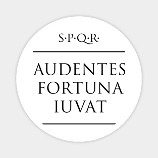 Latin quote Audentes fortuna iuvat Magnet